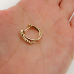 Load image into Gallery viewer, 14k Solid Gold Fancy Diamond Hoops