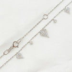 Load image into Gallery viewer, NT402987. 14K Solid Gold Diamond Heart Shape Dangle Necklace