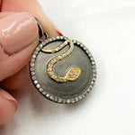 Load image into Gallery viewer, Sterling Silver Round Snake Pendant