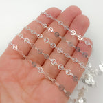 Load image into Gallery viewer, Buy Now Silver Patterned Round Disc Link Chain