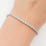 Load image into Gallery viewer, BTP65035. 14K Solid White Gold Diamond Tennis Bracelet