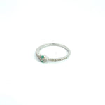 Load image into Gallery viewer, RFD17774EM. 14K Solid Gold Diamond and Emerald Snake Ring