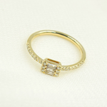 Load image into Gallery viewer, 14K Solid Yellow Gold Statement Diamond Ring.