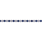 Load image into Gallery viewer, BTQ65027. 14k Solid Gold Diamond and Blue Sapphire Bracelet