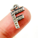 Load image into Gallery viewer, DC539. Diamond Sterling Silver Letter "F" Charm