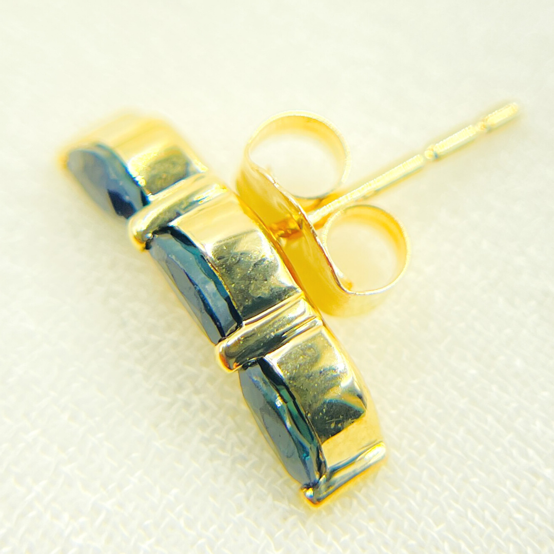 14k Solid Gold Blue Sapphire Studs. EFF51815BS