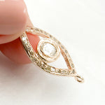 Load image into Gallery viewer, DP1008. Diamond Sterling Silver Eye Connector with Polki Diamond