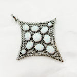 Load image into Gallery viewer, DSP014. Diamond Sterling Silver Diamond Pendant with Gemstone