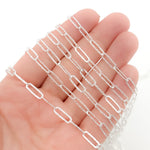Load image into Gallery viewer, Sterling Silver Flat Textured Paperclip Chain
