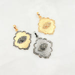 Load image into Gallery viewer, DP297. Diamond Silver Eye Flower Pendant
