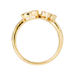 Load image into Gallery viewer, 14K Solid Gold Diamond Flower Ring