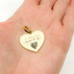Load image into Gallery viewer, Shop Now Sterling Silver 'LOVE' Heart Enamel Pendant