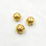 Load image into Gallery viewer, DC096. Diamond & Sterling Silver Gold Plated Round Bead