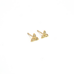 Load image into Gallery viewer, GDT01.14k Solid Yellow Gold Diamond Flower Studs