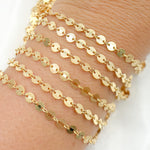 Load image into Gallery viewer, 957LGF. 14K Gold Filled Textured Disc Chain