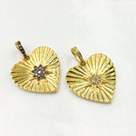 Load image into Gallery viewer, DP839. Diamond Sterling Silver Heart Pendant with Star