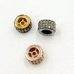 Load image into Gallery viewer, Diamond Sterling Silver Spacer Bead