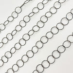Load image into Gallery viewer, Buy Black Rhodium Sterling Silver Diamond Cut Round Link Chain