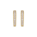 Load image into Gallery viewer, EHH57614. 14k Solid Gold Diamond Heart Hoop Earrings