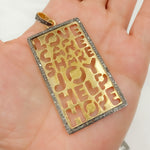 Load image into Gallery viewer, DP150. Diamond Sterling Silver Rectangle Pendant