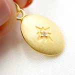 Load image into Gallery viewer, Diamond Sterling Silver Oval Star Charm