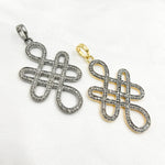 Load image into Gallery viewer, DP162. Diamond Sterling Silver Fancy Shape Pendant