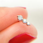 Load image into Gallery viewer, ER413586. 14k Solid Gold Diamond Dots Studs