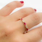 Load image into Gallery viewer, 14K Solid Gold Diamond and Gemstone Ring.
