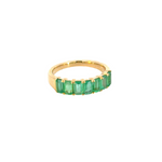 Load image into Gallery viewer, 14K Solid Gold Emerald Band Ring.