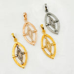 Load image into Gallery viewer, DP202. Diamond Sterling Silver Marquise Shape Pendant