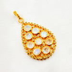 Load image into Gallery viewer, DSP05. Diamond Silver Gemstone Drop Pendant