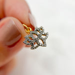 Load image into Gallery viewer, DC960. Diamond Sterling Silver Lotus Charm