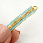 Load image into Gallery viewer, Shop Silver Rectangle Enamel Connectors