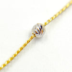 Load image into Gallery viewer, 14K Solid Gold Satellite Yellow and White Gold Chain