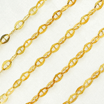 Load image into Gallery viewer, Z51GP. Gold Plated 925 Sterling Silver Flat Marina Link Chain
