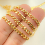 Load image into Gallery viewer, 2810CHRGF. Gold Filled Flat Curb Link Chain