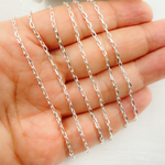 Load image into Gallery viewer, Sterling Silver Diamond Cut Paperclip Link Chains