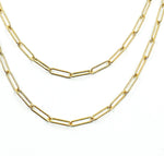Load image into Gallery viewer, 14k Gold Filled Finished Paperclip Link Necklace. 4002Necklace
