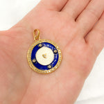 Load image into Gallery viewer, Diamond Sterling Silver Round Heart Enamel Pendant