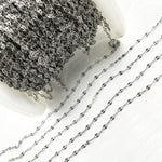 Load image into Gallery viewer, Z46OX. Oxidized Sterling Silver Flat Marina Chain