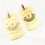 Load image into Gallery viewer, DP780. Diamond Sterling Silver Rectangle Eye Pendant