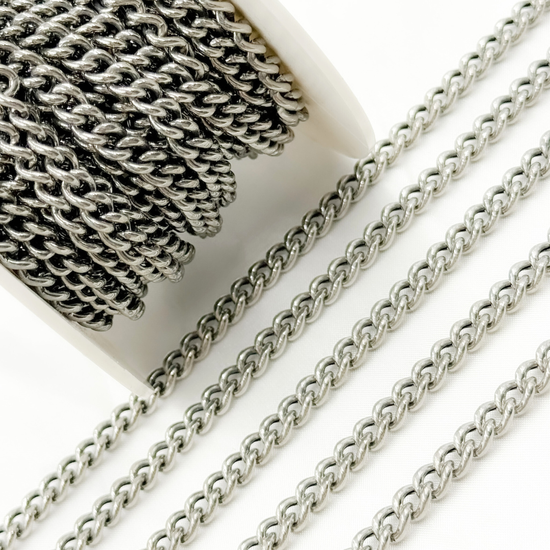 Buy Sterling Silver Oxidized Curb Chain