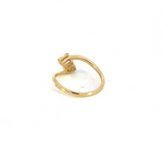 Load image into Gallery viewer, 14k Solid Gold Double Line Diamond Ring.