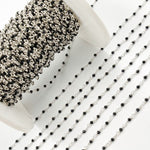 Load image into Gallery viewer, Buy White Sterling Silver Black Spinal Wire Wrap Chain
