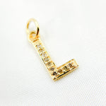 Load image into Gallery viewer, DC507. Diamond Sterling Silver Letter "L" Charm