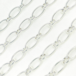 Load image into Gallery viewer, Shop Silver Textured & Smooth Oval Chain