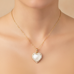 Load image into Gallery viewer, PHD38795PL. 14K Solid Gold Diamond and Gemstone Heart Necklace