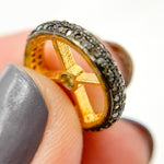 Load image into Gallery viewer, Diamond & Sterling Silver Spacer Bead