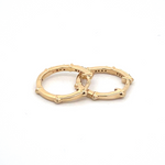 Load image into Gallery viewer, EHB56589. 14k Solid Yellow Gold Diamond Hoops