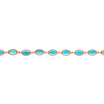 Load image into Gallery viewer, Buy 14K Solid Gold Turquoise Marquise Bracelet